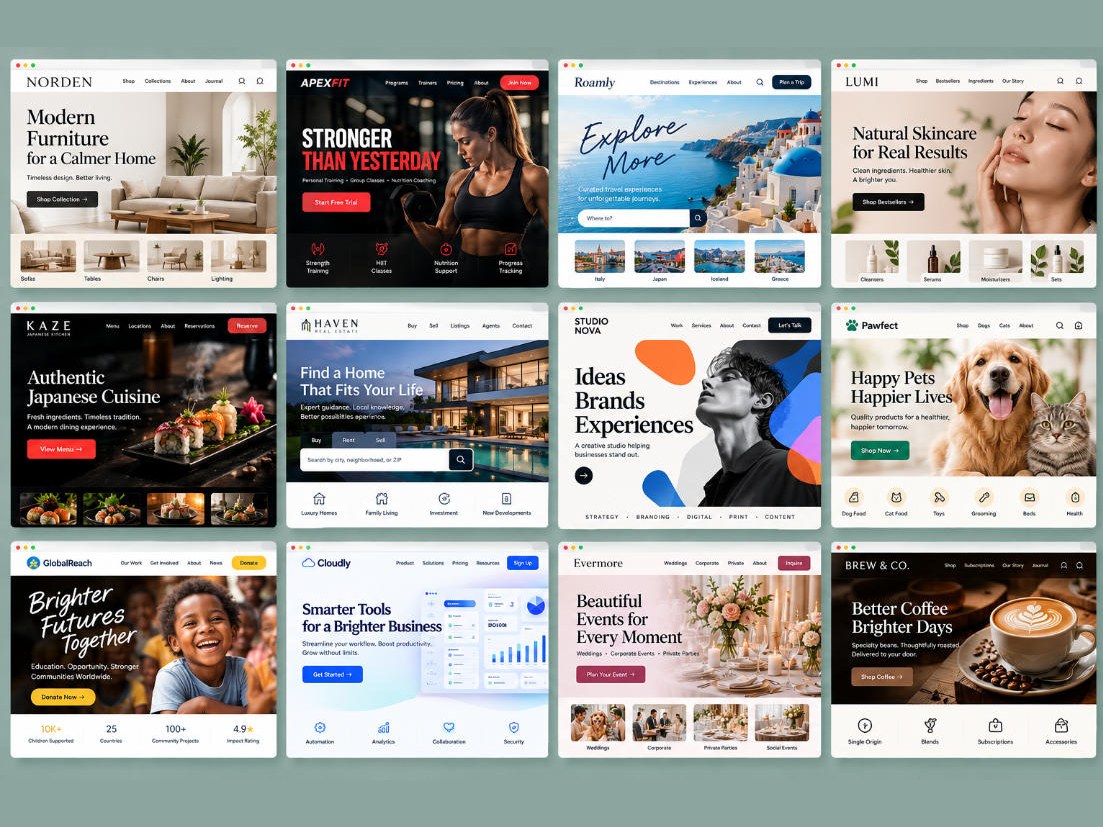 Lifestyle brand website designs